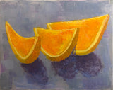 Orange Slices - a contemporary still life painting by Peter Eisengrein