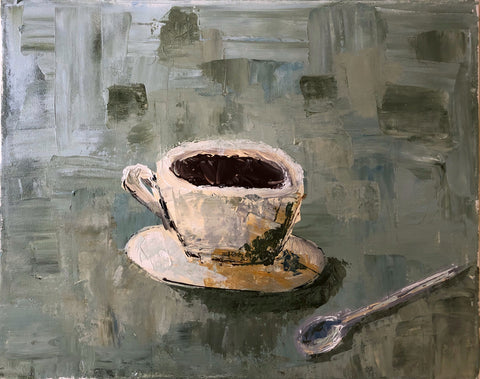 Cup of Joe - contemporary painting of coffee cup by Peter Eisengrein