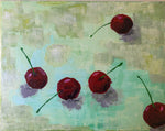 Five Cherries - still life painting by Peter Eisengrein